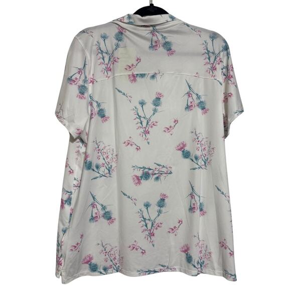 PUMA Matter Lowlands Short Sleeve Floral Polo Knit Golf Tennis Shirt NWT XL - Picture 5 of 6